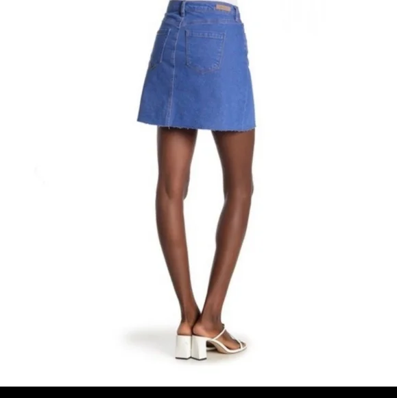 BLANKNYC High wasted,never worn mini skirt. Intense sky blue. 100% soft cotton. - Picture 1 of 10